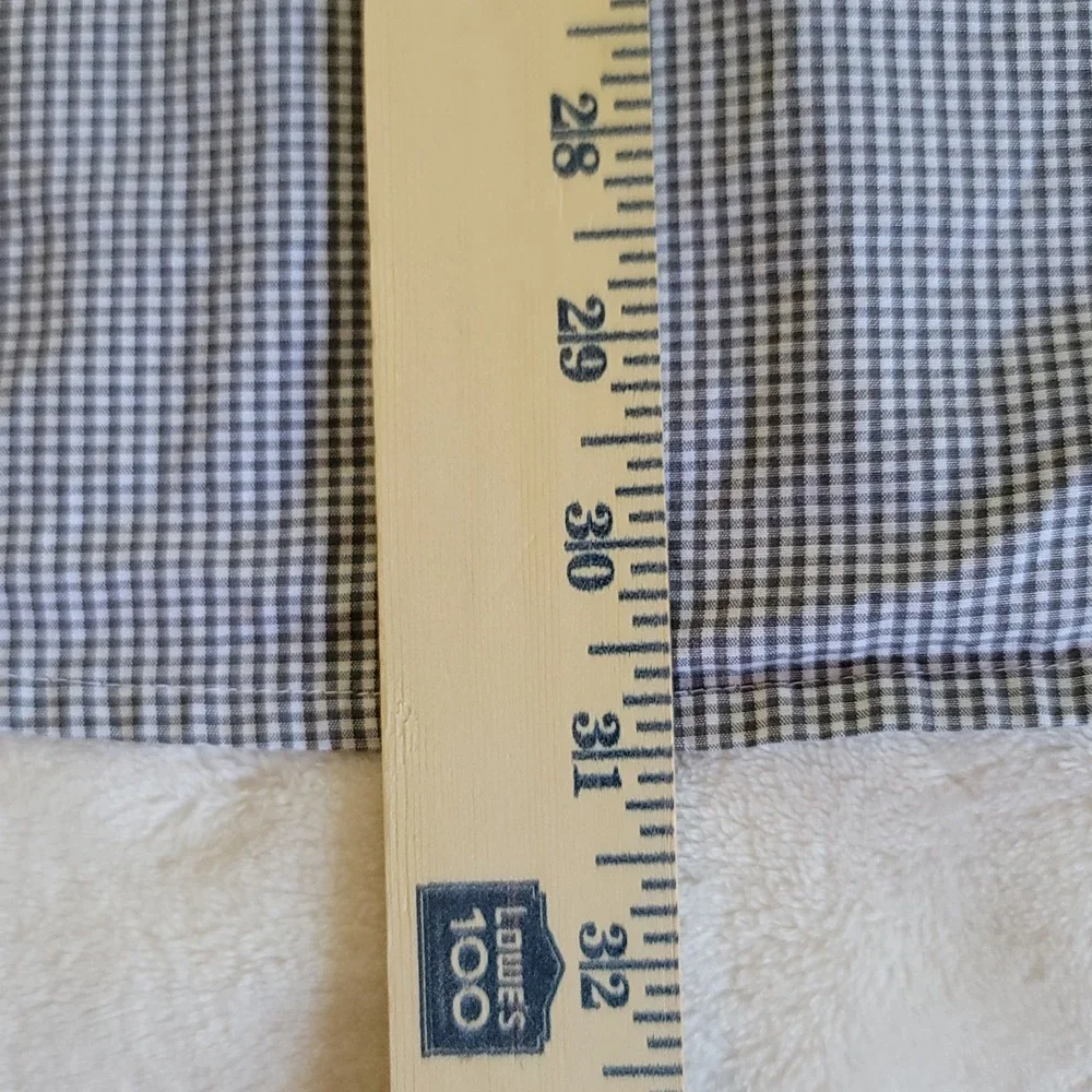 Amazon Essentials Button Down Shirt Mens XL Grey Gingham Regular Fit Cotton LS
